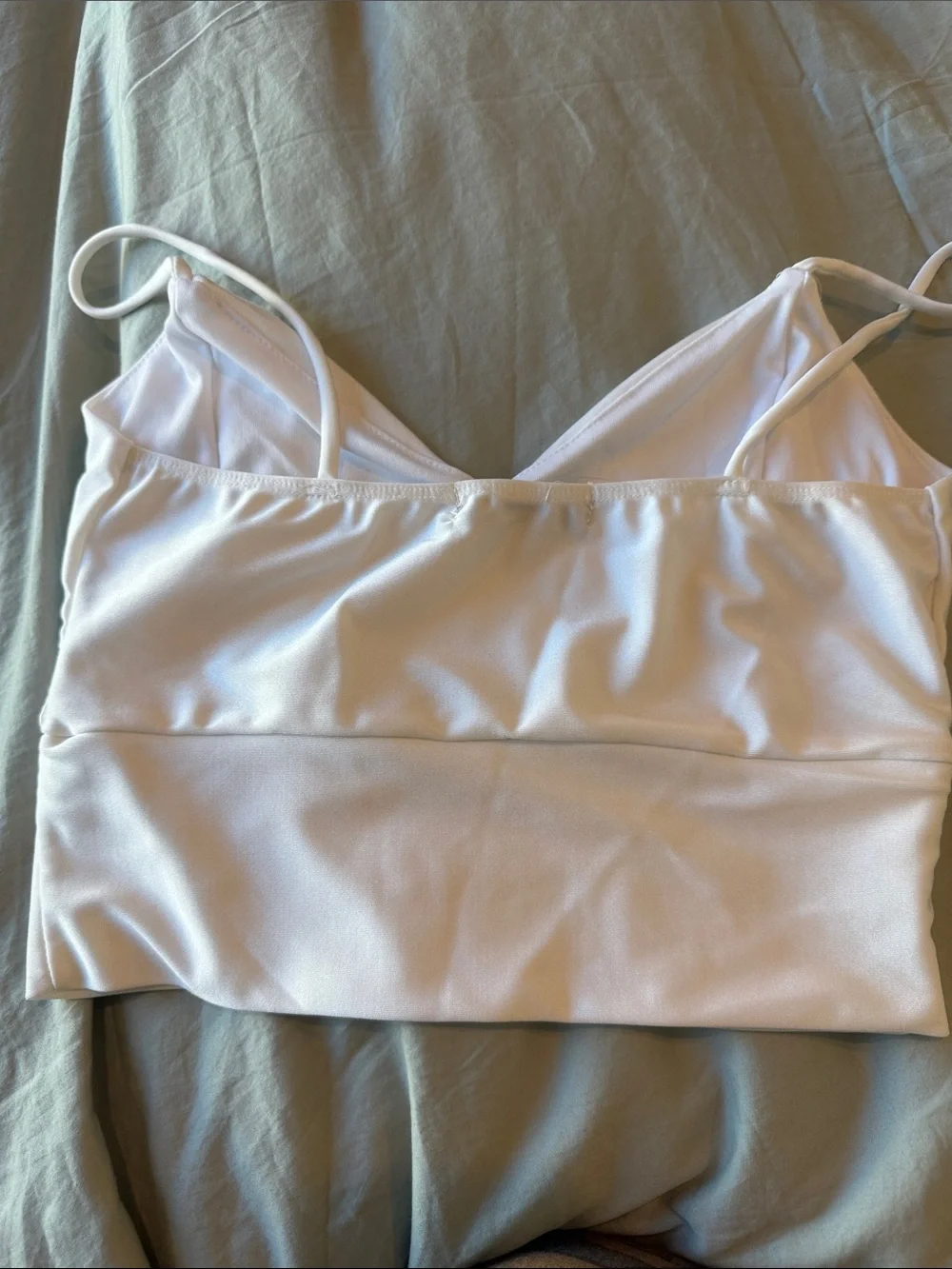 Hollister White Ribbed Polo Crop + 3 White Layering Tops - Picture 6 of 12